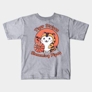 Meow Basketball Tiger Kids T-Shirt